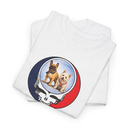 Custom Dog Stealie Unisex Grateful Dead T-Shirt (160)