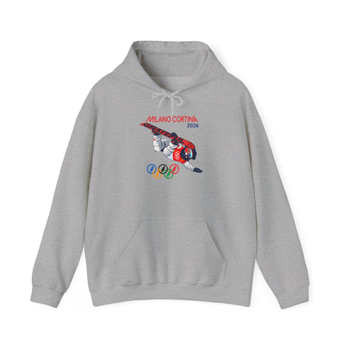 'Snowboardin' Jerry' 2026 Milano Cortina Olympics Unisex Heavy Blend Hoodie
