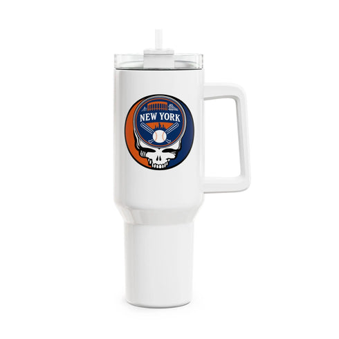 Grateful Dead - New York Mets "Fat Man" Tumbler, Double Insulated 40oz Travel Mug - StealieShop