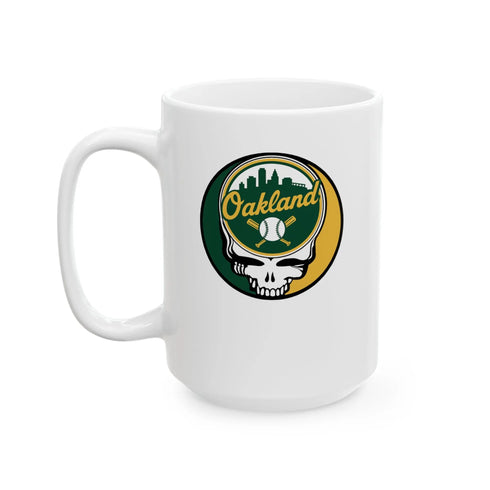 Grateful Dead - Oakland A's Stealie Ceramic Mug - MLB - StealieShop