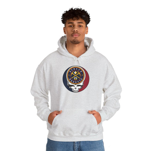 Denver Nuggets Grateful Dead Steal Your Face Unisex Hoodie - NBA StealieShop