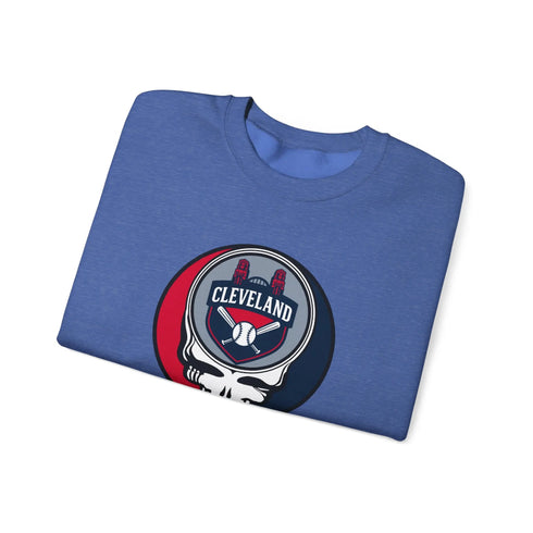 Grateful Dead - Cleveland Guardians Grateful Dead Stealie Crewneck Sweatshirt - MLB - StealieShop