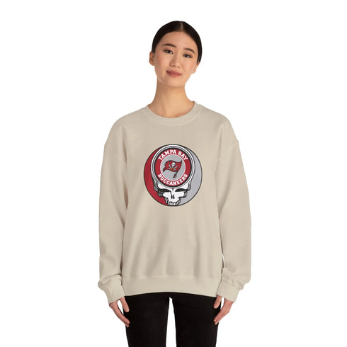 Grateful Dead - Tampa Bay Bucaneers Grateful Dead Stealie Crewneck Sweatshirt - StealieShop