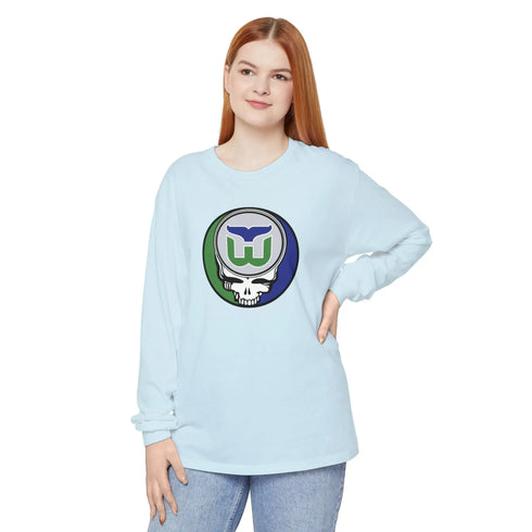 Grateful Dead - Hartford Whalers Vineyard Collection Unisex Garment-dyed Long Sleeve - StealieShop
