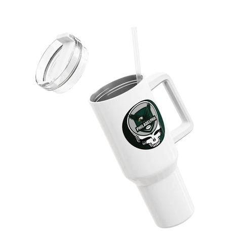 Grateful Dead - Philadelphia Eagles Stealie "Fat Man" Tumbler, Double Insulated 40oz Travel Mug - NFL - StealieShop