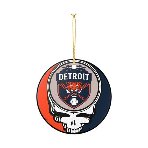 Grateful Dead - Detroit Baseball Stealie Christmas Ornament - StealieShop