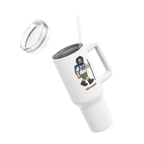 Grateful Dead - Hikin' Jerry - Life is dead. "Fat Man" Tumbler, Double Insulated 40oz Travel Mug - StealieShop