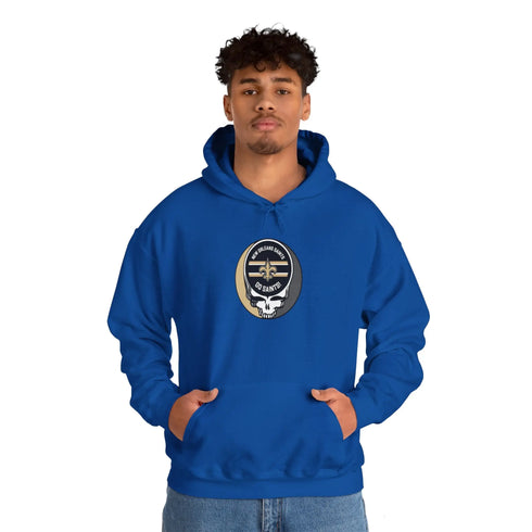 New Orleans Saints Grateful Dead Hooded Sweatshirt - NFL Fan Apparel - StealieShop