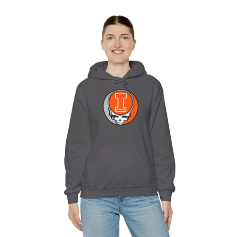 Grateful Dead - University of Illinois Grateful Dead Unisex Heavy Blend Hoodie - Hooded Sweatshirt - StealieShop