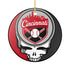 Grateful Dead - Cincinnati Baseball Stealie Christmas Ornament - StealieShop