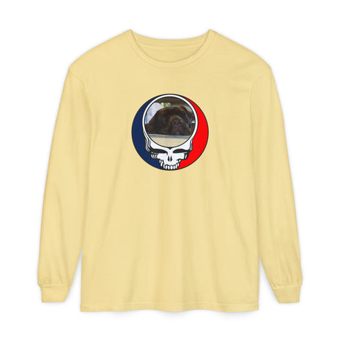 Custom Dog Garment-Dyed Long Sleeve T-Shirt (146)