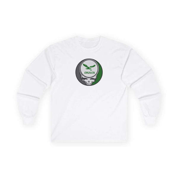 Grateful Dead - Philadelphia Eagles Skull Long Sleeve Tee - NFL - StealieShop