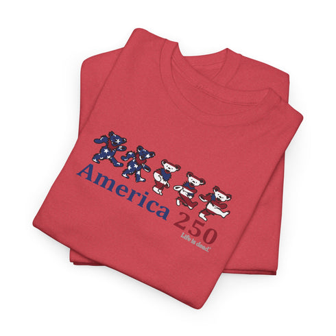 America 250 Dancing Bears Unisex Grateful Dead T-Shirt