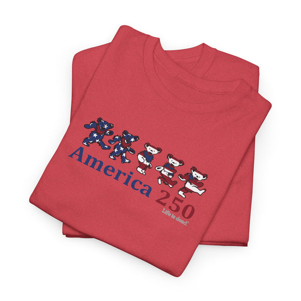 America 250 Dancing Bears Unisex Grateful Dead T-Shirt