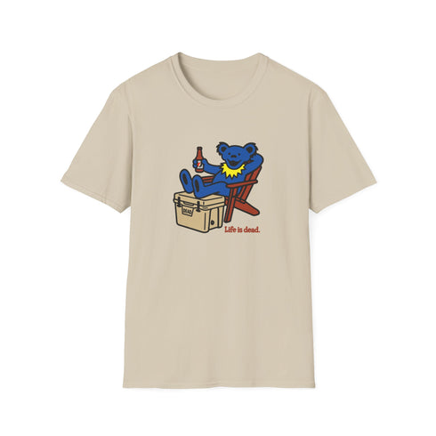 Chillin' Bear - Blue - Life is dead. Grateful Dead T-Shirt