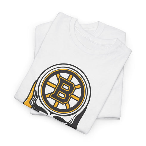 Boston Hockey Dripping Stealie Unisex Heavy Cotton Tee
