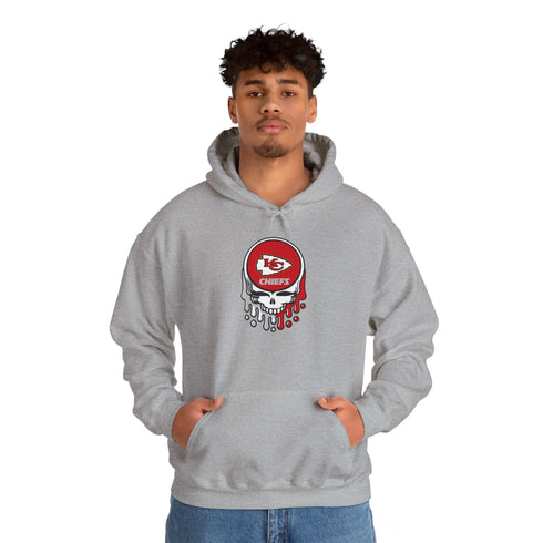 Grateful Dead - The Gridiron Collection: Kansas City Chiefs Grateful Dead Hooded Sweatshirt - StealieShop