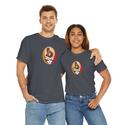 Ottowa Senators Grateful Dead Steal Your Face T-Shirt - NHL - StealieShop