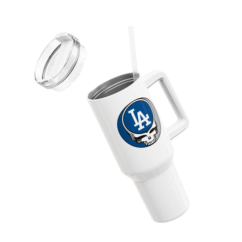 Grateful Dead - Los Angeles Dodgers "Fat Man" Tumbler, Double Insulated 40oz Travel Mug - StealieShop