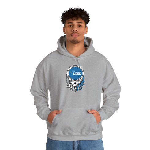 Detroit Lions Grateful Dead Hooded Sweatshirt StealieShop