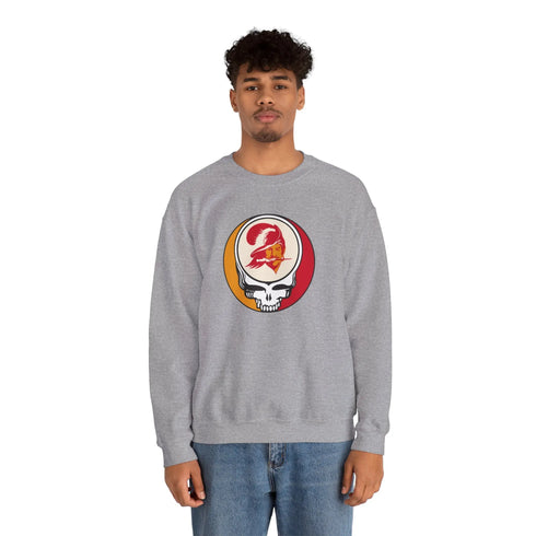 Grateful Dead - Tampa Bay Bucaneers Grateful Dead Stealie Crewneck Sweatshirt - StealieShop