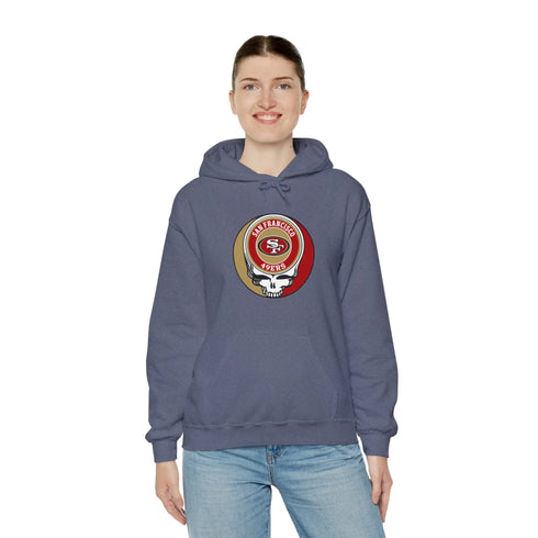 San Francisco 49ers Grateful Dead Hooded Sweatshirt Printify