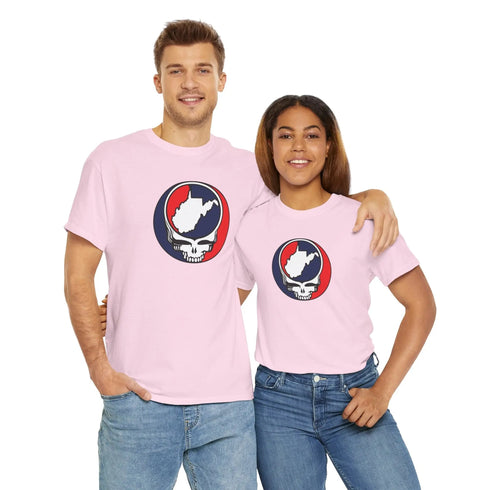 West Virginia Map Stealie Grateful Dead T-Shirt