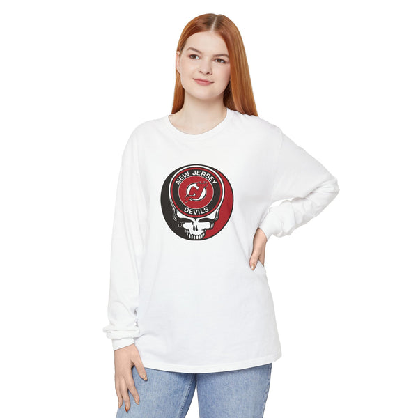 New Jersey Devils Vineyard Collection Unisex Garment-Dyed Long Sleeve T-Shirt