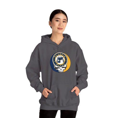 St Louis Blues Grateful Dead Unisex Heavy Blend Hoodie StealieShop
