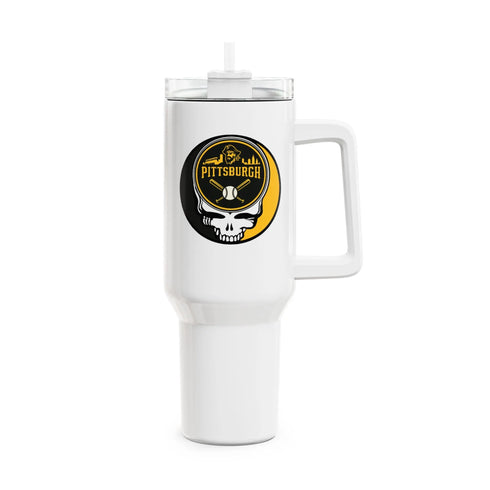 Grateful Dead - Pittsburgh Pirates "Fat Man" Tumbler, Double Insulated 40oz Travel Mug - StealieShop