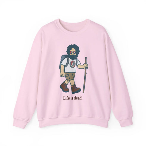 Grateful Dead - Hikin' Jerry | Life is dead. Crewneck Sweatshirt - StealieShop