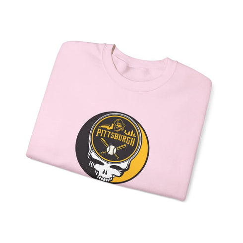 Grateful Dead - Pittsburgh Pirates Grateful Dead Stealie Crewneck Sweatshirt - MLB - StealieShop