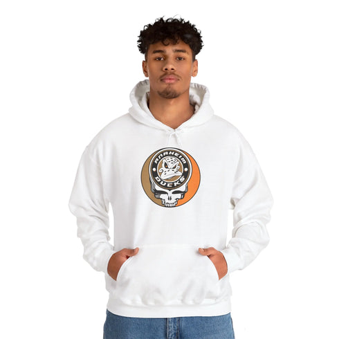 Anaheim Ducks Grateful Dead Unisex Heavy Blend Hoodie - Hooded Sweatshirt - StealieShop