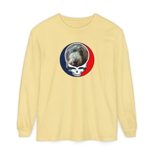 Custom Dog Garment-Dyed Long Sleeve T-Shirt (153)
