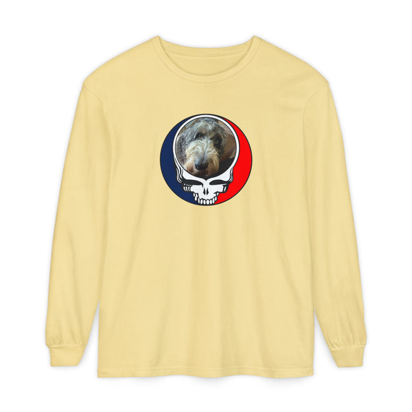 Custom Dog Garment-Dyed Long Sleeve T-Shirt (153)
