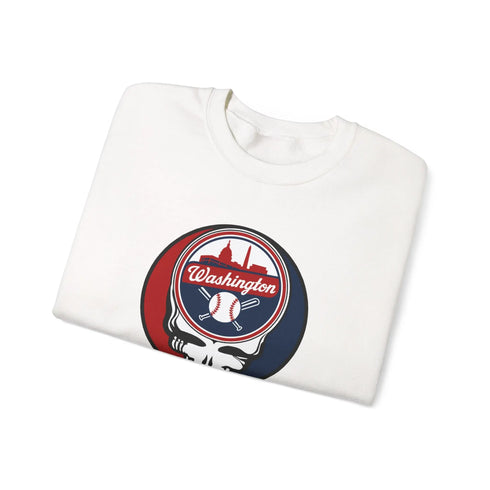 Grateful Dead - Washington Nationals Grateful Dead Stealie Crewneck Sweatshirt - MLB - StealieShop