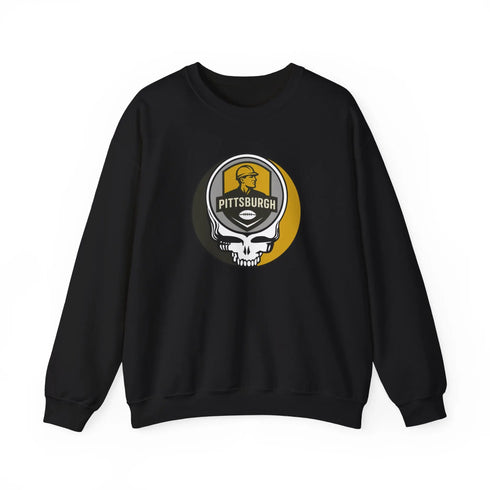 Grateful Dead - Pittsburgh Steelers Grateful Dead Stealie Crewneck Sweatshirt - NFL - StealieShop