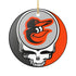 Grateful Dead - Baltimore Baseball Stealie Christmas Ornament - StealieShop
