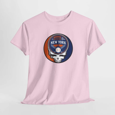 Grateful Dead - New York Mets Classic Stealie / Dancing Bear Two-Sided T-Shirt - MLB - StealieShop