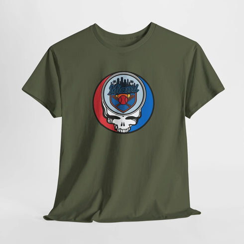 Grateful Dead - Miami Marlins Classic Stealie T Shirt - MLB - StealieShop
