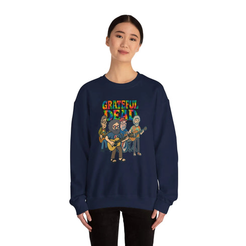Grateful Dead - Jerry and The Band | Life is dead. Crewneck Sweatshirt - StealieShop
