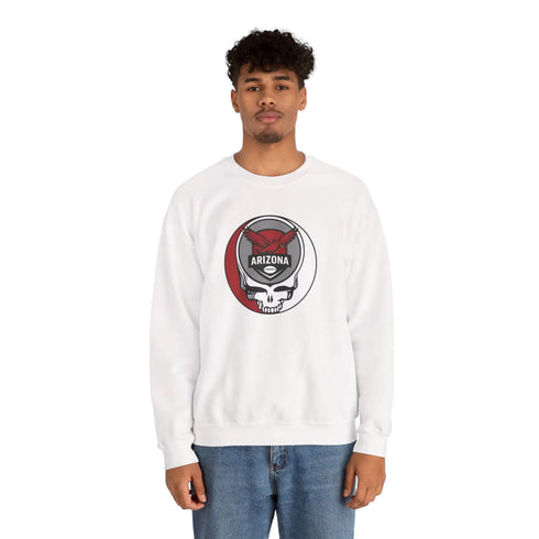 Grateful Dead - Arizona Cardinals Grateful Dead Stealie Crewneck Sweatshirt - StealieShop