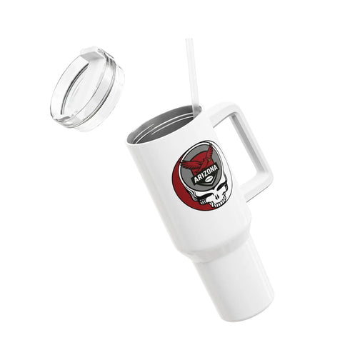 Grateful Dead - Arizona Cardinals Stealie "Fat Man" Tumbler, Double Insulated 40oz Travel Mug - StealieShop