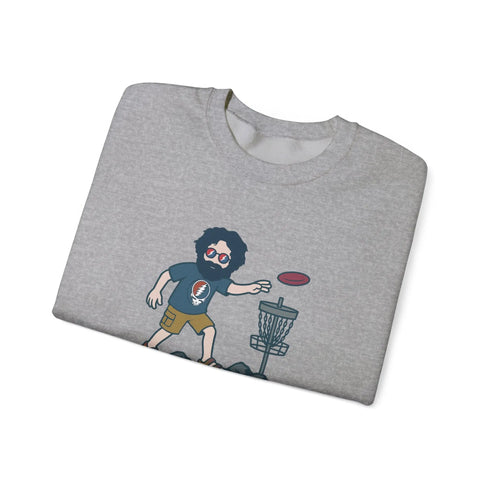 Grateful Dead - Disc Golfin' Jerry | Life is dead. Crewneck Sweatshirt - StealieShop