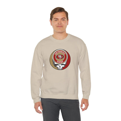 Grateful Dead - San Francisco 49ers Grateful Dead Stealie Crewneck Sweatshirt - StealieShop