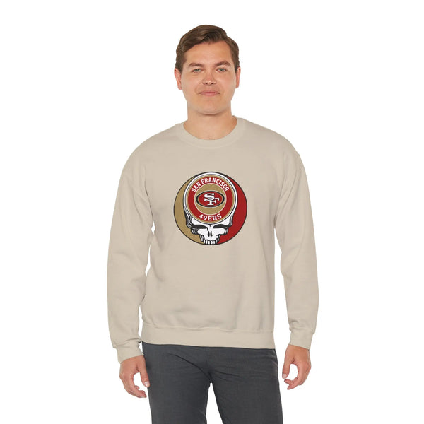 Grateful Dead - San Francisco 49ers Grateful Dead Stealie Crewneck Sweatshirt - StealieShop