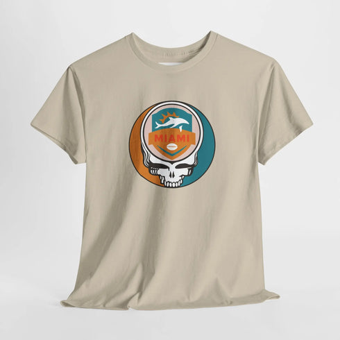Grateful Dead - Miami Football Steal Your Face T-Shirt - Dolphins / NFL - StealieShop