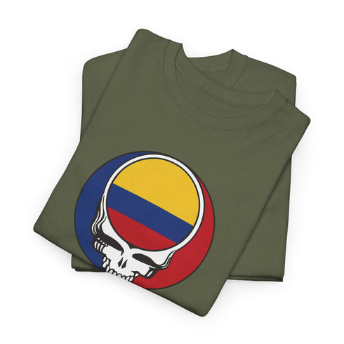 Colombia Flag Stealie Unisex Grateful Dead T-Shirt