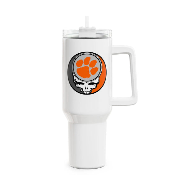 Grateful Dead - Clemson University Stealie "Fat Man" Tumbler, Double Insulated 40oz Travel Mug - StealieShop
