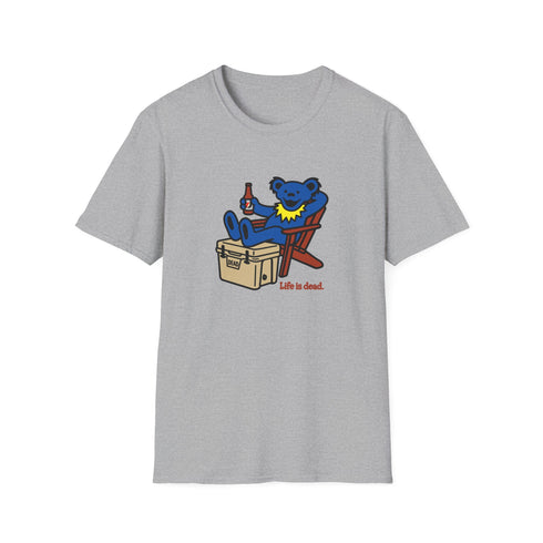 Chillin' Bear - Blue - Life is dead. Grateful Dead T-Shirt